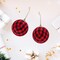 12pcs Christmas Ball Buffalo Plaid Fabric Christmas Balls 2.4"/60mm Hanging Ornaments Xmas Baubles Decorative Christmas Tree Hanging Ornaments for Party Holiday Decoration